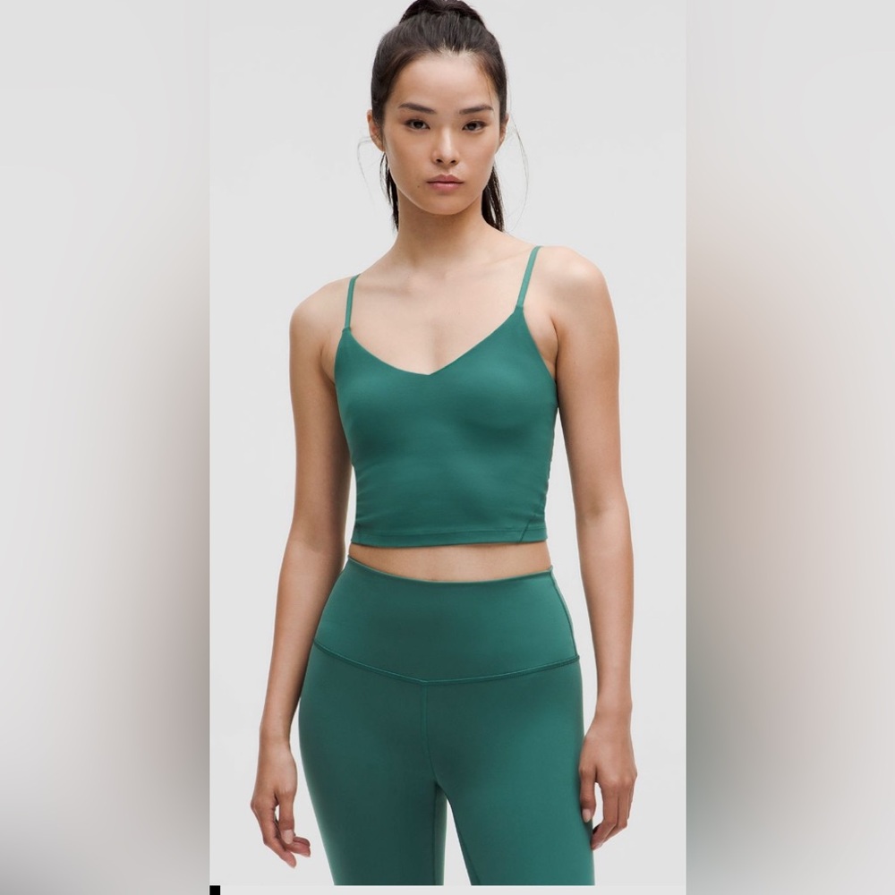 Lululemon Align Cropped Cami Tank Top Storm Teal 6